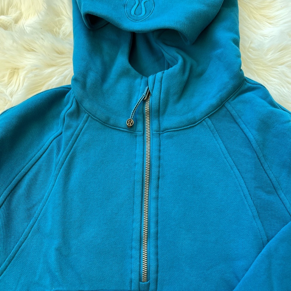 NWT Scuba Oversized 1/2 Zip Hoodie Color Capri - Picture 3 of 11